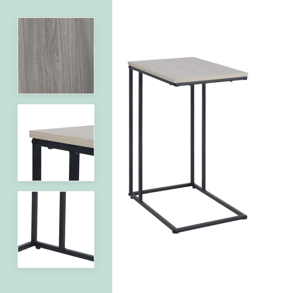 BEISTELLTISCH - Multicolor, Holzwerkstoff/Metall (35/50/64cm) - Relaxdays