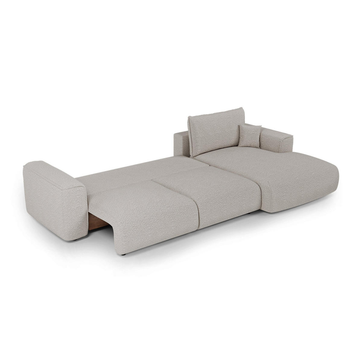 ECKSOFA rechtwinklig COMO Frottee Hellgrau 297cm - Hellgrau/Grau, Textil (297/167cm) - Premium Interiors