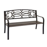 GARTENBANK 87x127x58cm Bronze 2-Sitzer - Bronzefarben, Metall (127/87/58cm) - PROREGAL