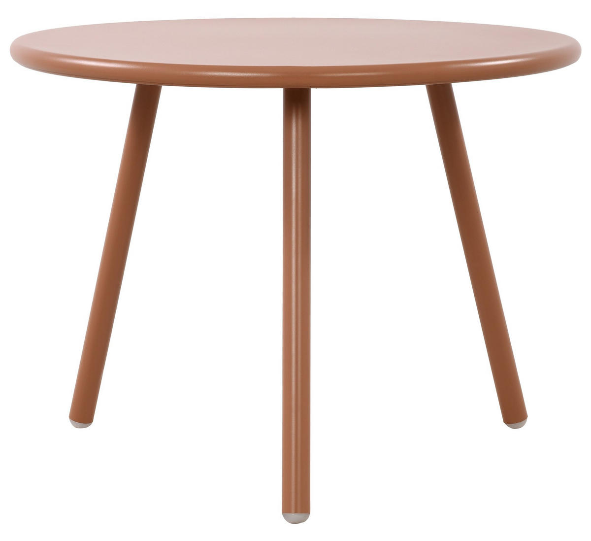 COUCHTISCH rund 60 cm Kunststoff terracotta - Terracotta, Kunststoff/Metall (60/60/45cm) - CLP
