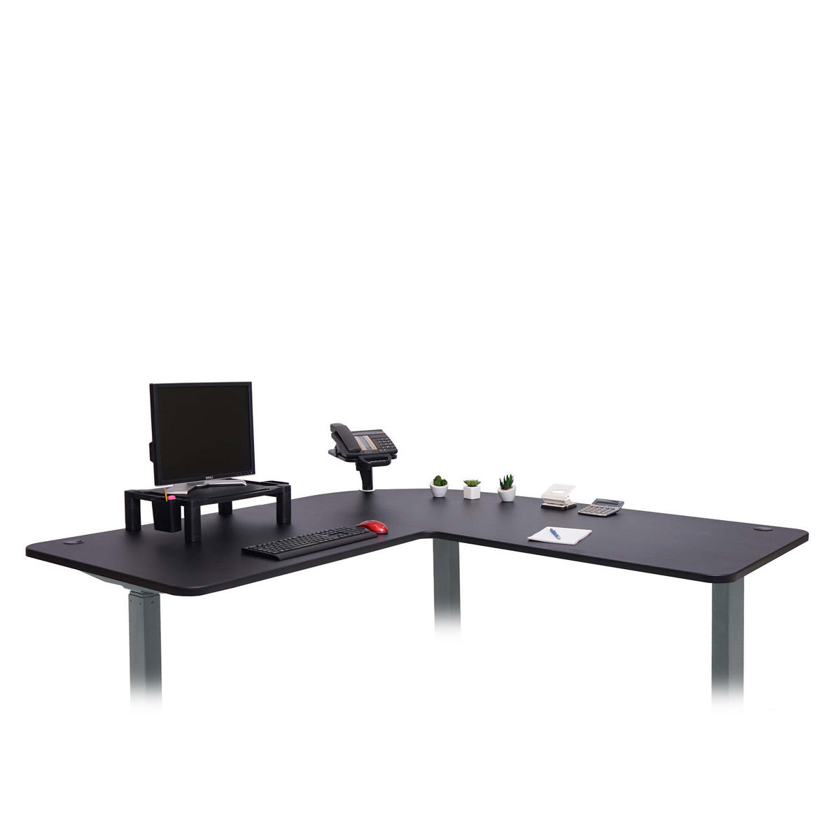 TISCHPLATTE FÜR ECK-SCHREIBTISCH Schwarz - Schwarz, Holz (97/177/2cm) - MCW