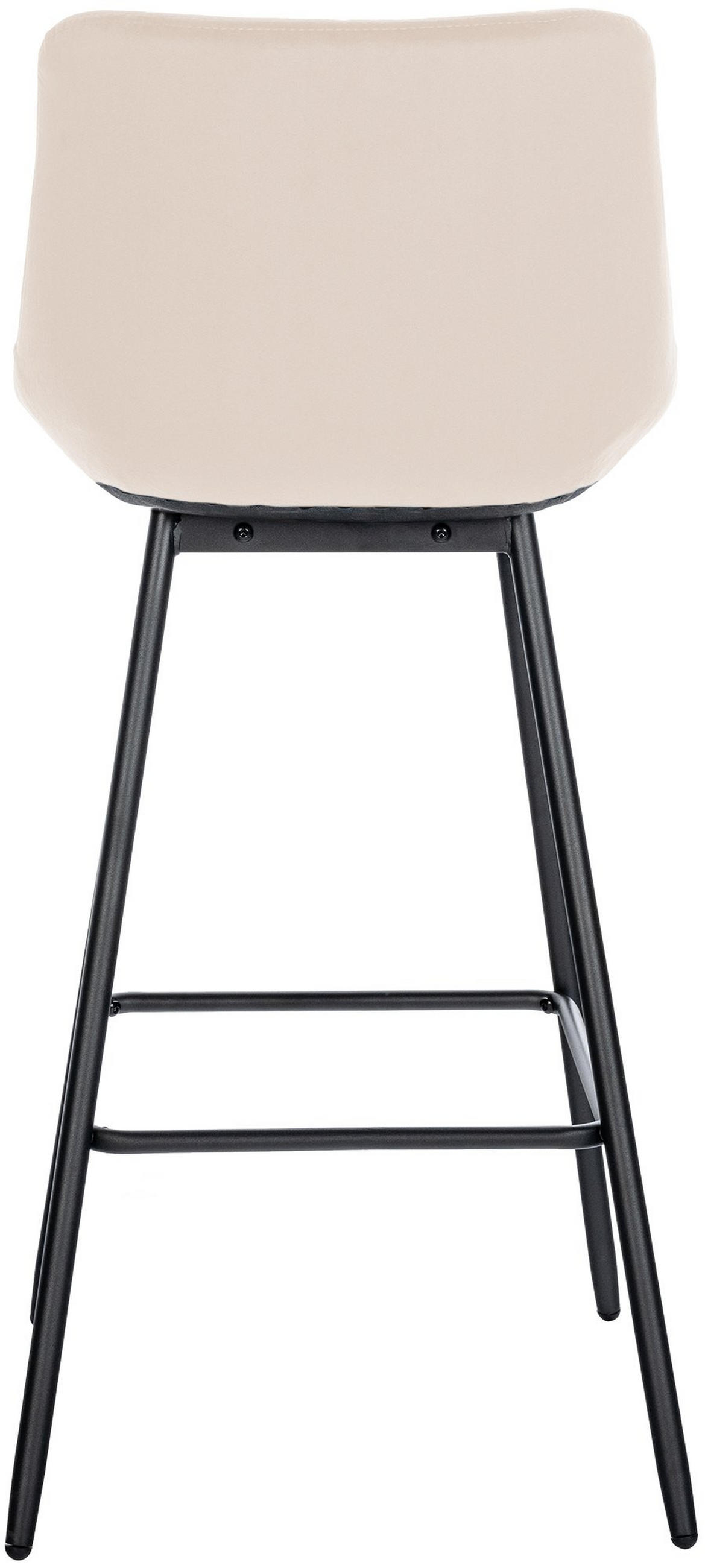 BARHOCKER Samt creme - Creme/Schwarz, Textil/Metall (49/104/56cm) - CLP