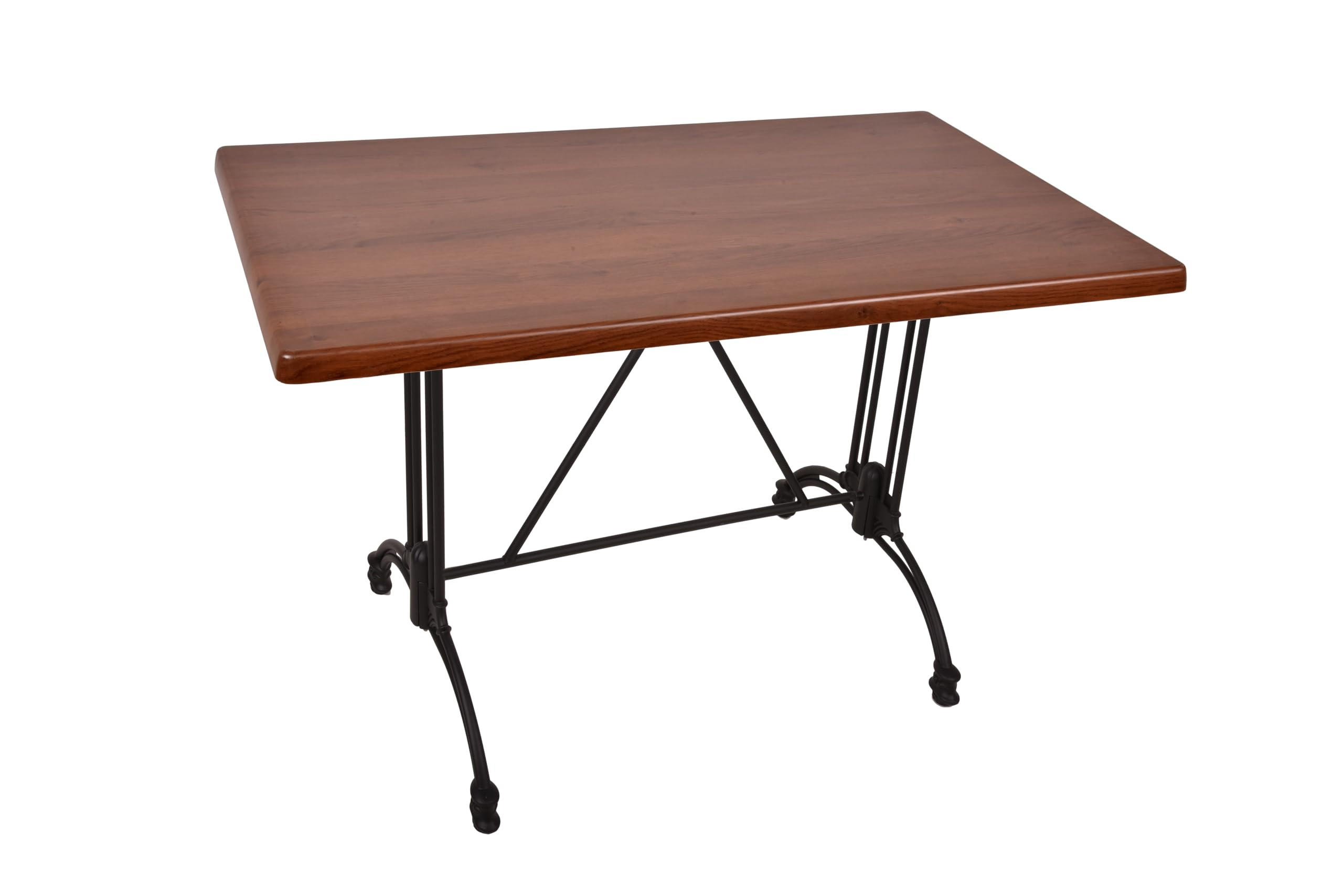 BISTROTISCH Joana 110x70cm Rechteckig Dunkelbraun Holz Cafétisch - Dunkelbraun, Holz (110/70/66cm) - DELUKE
