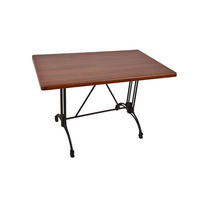 BISTROTISCH Joana 110x70cm Rechteckig Dunkelbraun Holz Cafétisch - Dunkelbraun, Holz (110/70/66cm) - DELUKE