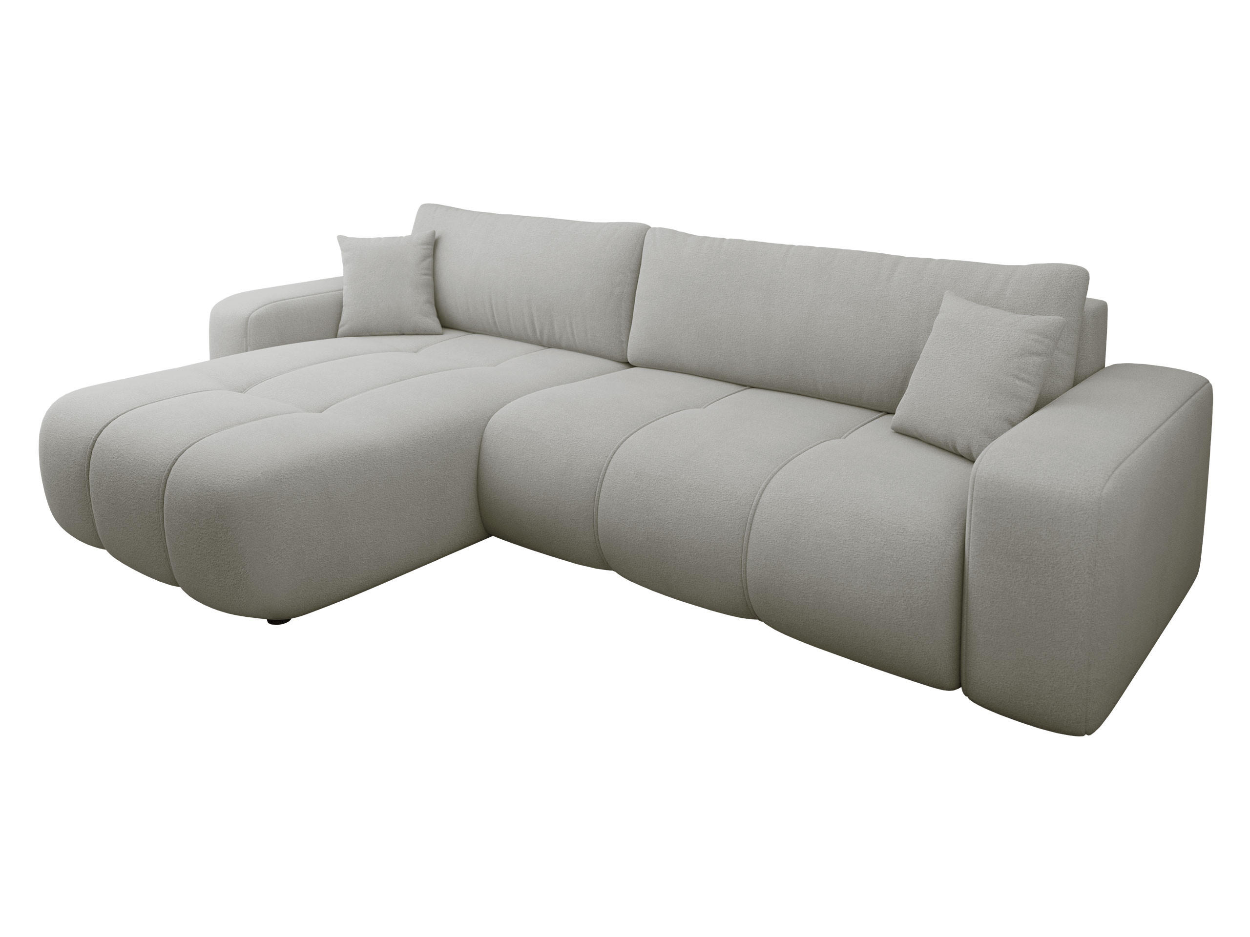 ECKSOFA Furyn Maxi - Schwarz/Grau, Holz/Kunststoff (274/145cm) - MIRJAN24