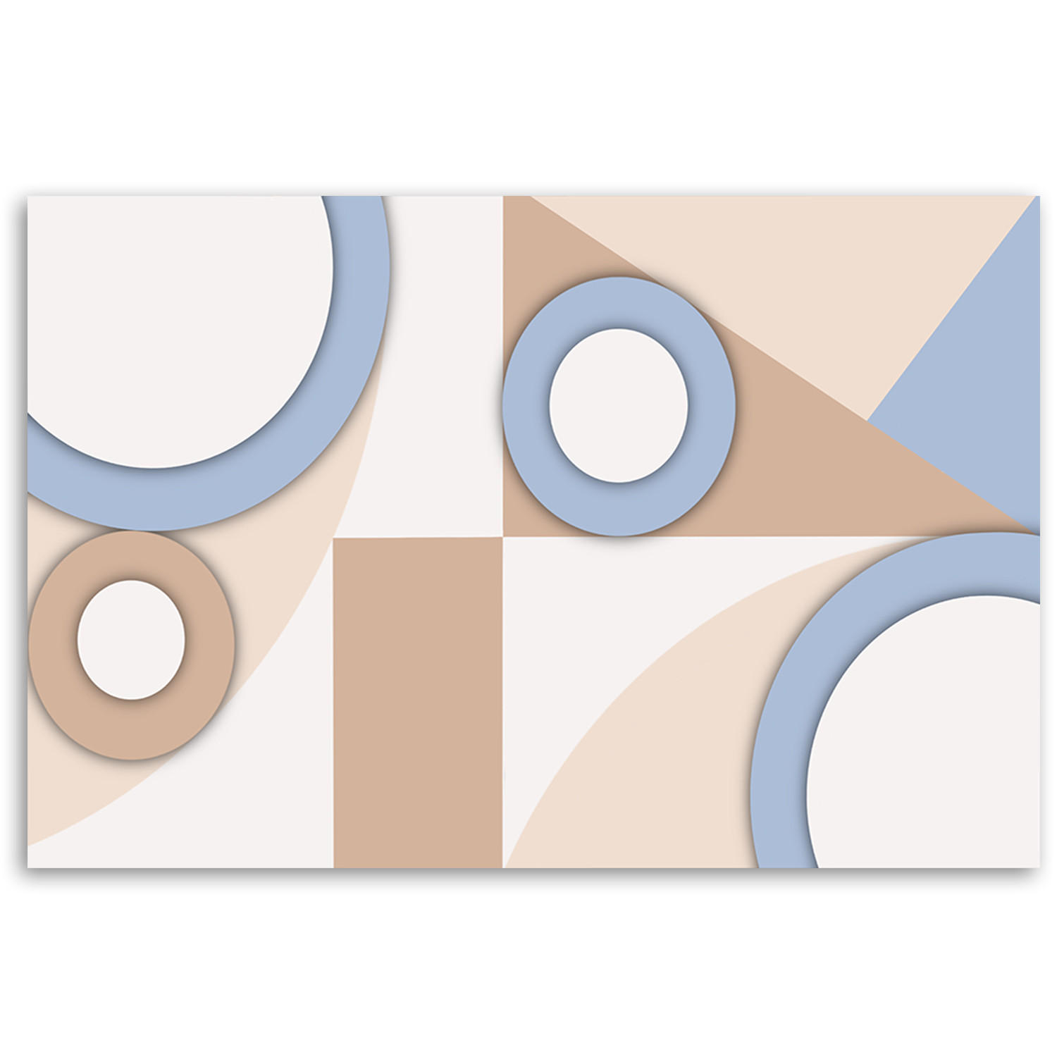 WANDBILD geometrische abstraktionsformen - Beige, Textil (60/40cm) - Feeby