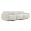 4-SITZER-SOFA Strukturstoff Stoff Beige - Beige/Creme, Holz/Textil (270/73/95cm) - Makamii