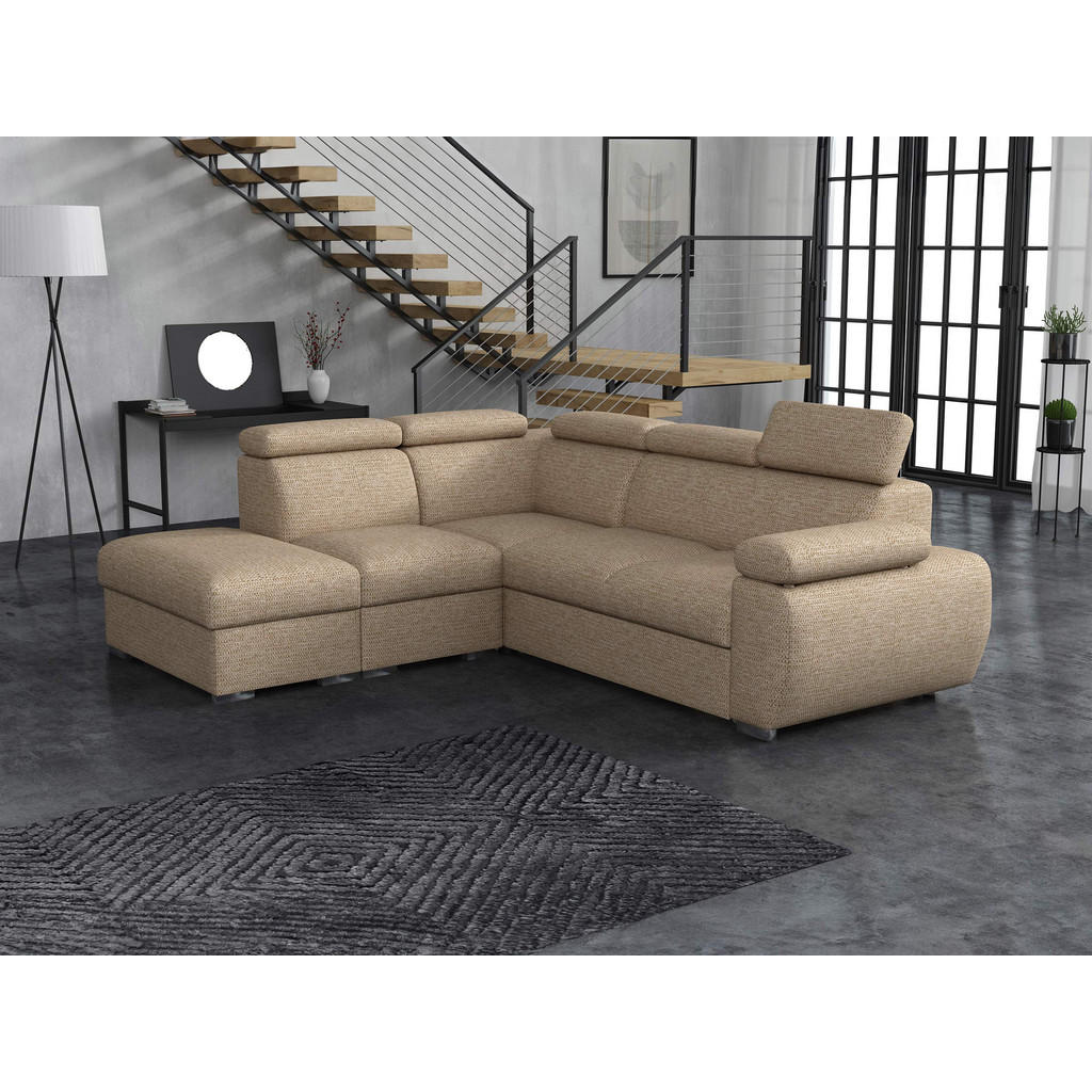 Thumbnail - Mirjan24 Ecksofa, Hellbraun, Textil, 6-Sitzer, Ottomane links,L-Form, 260x230 cm, Wohnzimmer, Sofas & Couches, Wohnlands...