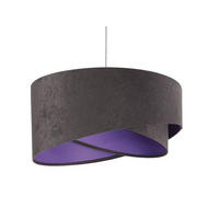 HÄNGELEUCHTE Grau 50/23 cm - Lila/Grau, Kunststoff (50/1.3/23cm) - ONZENO
