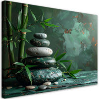 LEINWANDBILD Zen und Orientalisch 30x20cm - Grün, Textil (30/20cm) - Feeby