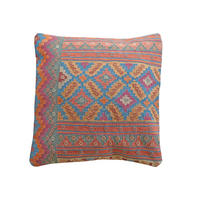 KELIM-KISSEN Mehrfarbig 65/65 cm Schurwolle - Multicolor, Textil (65/65cm) - Looma