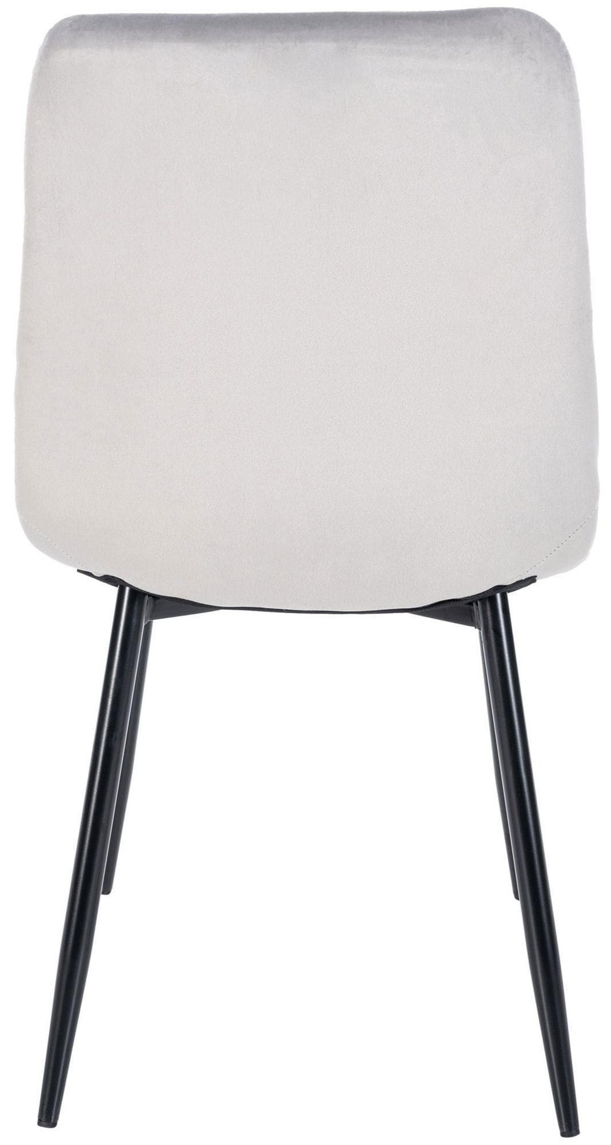 ESSZIMMERSTÜHLE 4er-Set VOUL Grau Samt - Grau, Textil/Metall (45/84/55cm) - DELUKE