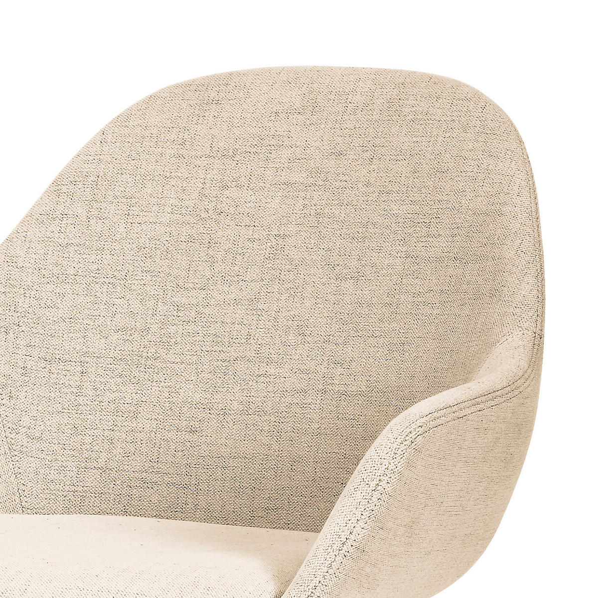 POLSTERSTUHL - Leinen / Eiche massiv, 2er-Set - Eichefarben/Creme, Holz (58/84/61cm) - home24