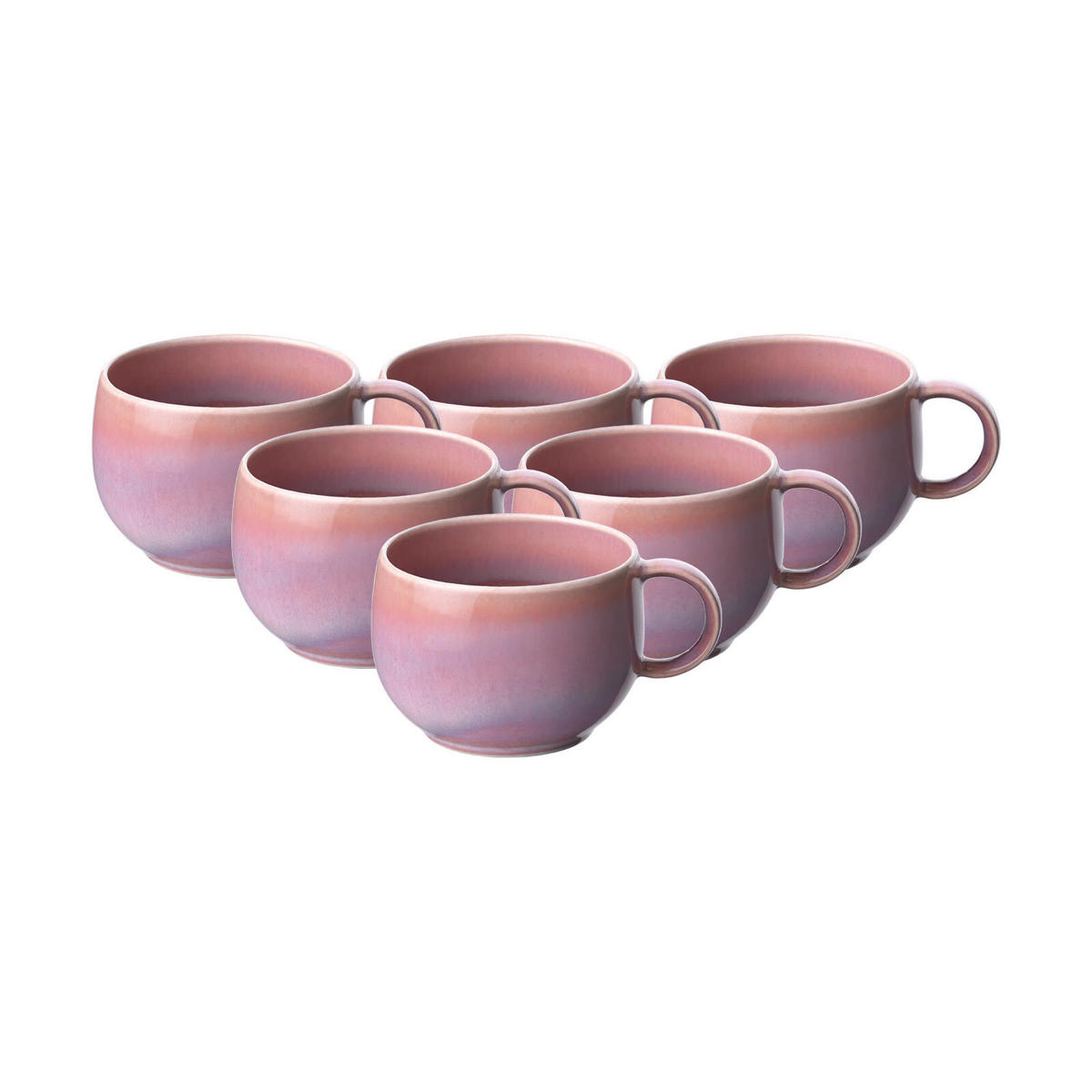 ESPRESSOTASSEN Perlemor Coral rosa 60 ml 6er Set - Rosa, Keramik (0.06L) - like.Villeroy & Boch