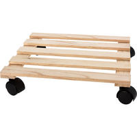 PFLANZENROLLER 28/28 cm - Braun, Holz (28/28/8cm)