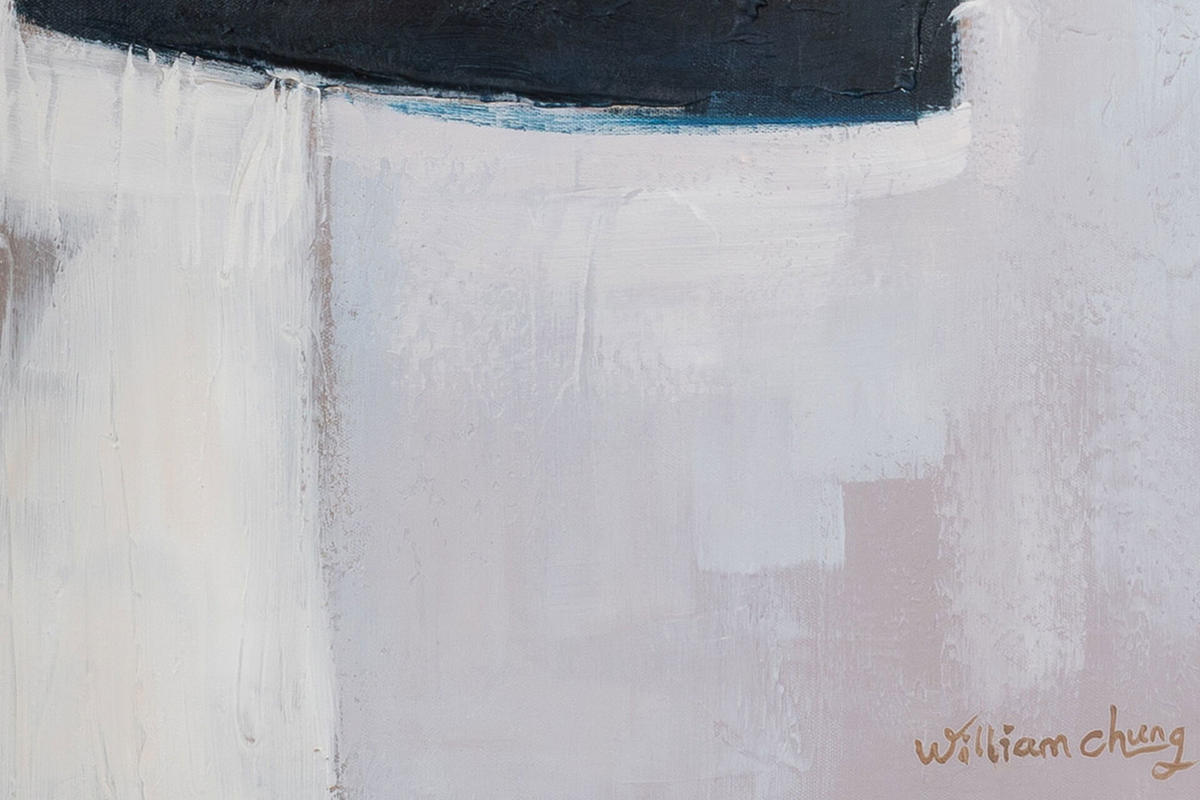 ACRYLBILD HANDGEMALT 75/100 cm - Beige/Schwarz, Holz/Textil (2/100cm) - KUNSTLOFT