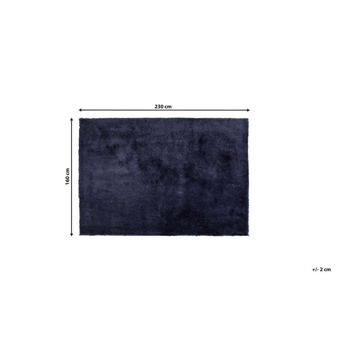 SHAGGY-TEPPICH Evren 230/160 cm - Blau, Kunststoff (160/230cm) - Beliani