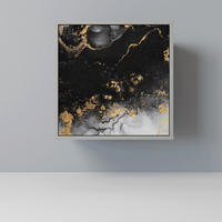 SIDEBOARD MARBLE OF TOMMORROW, Grau, 57,5x42x57,5 cm, Ohne Füße - Multicolor/Grau, Holzwerkstoff (57.5/57.5/42cm) - SpaceRebels