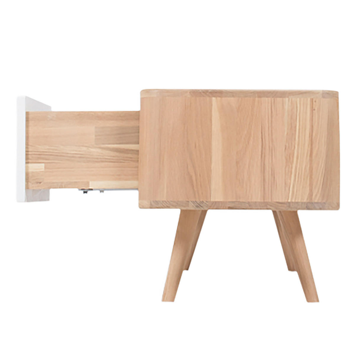 TV-LOWBOARD - Wildeiche teilmassiv - Wildeiche, Holzwerkstoff (180/45/42cm) - home24