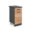 KÜCHENUNTERSCHRANK R-Line Goldkraft Eiche 40 cm, AP Anthrazit - Honigeiche/Anthrazit, Holzwerkstoff (40/81.6/60cm) - Vicco