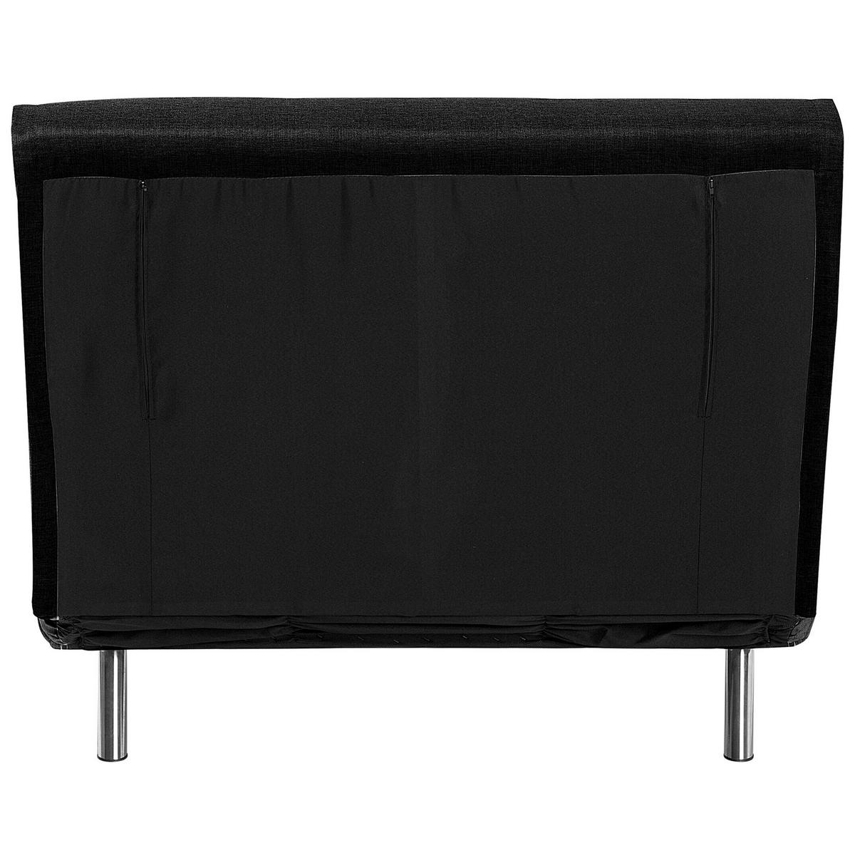 1-SITZER-SCHLAFSOFA Polyester Schwarz Farris - Schwarz, Textil (100/89/191cm) - Beliani