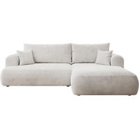 ECKSOFA Ovo Cord mit Cordbezug Weiß, rechts - Schwarz/Weiß, Textil (260/165cm) - Selsey