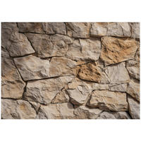 FOTOTAPETE Ziegel Wand Beige 300x210 cm - Multicolor, Papier (300/210cm) - Wallarena