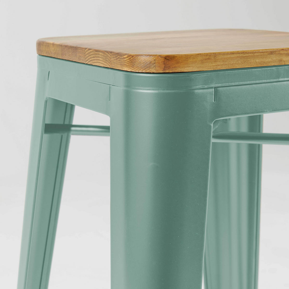 BARHOCKER 4-tlg., Grau - Grau, Metall (43/43cm) - Oviala