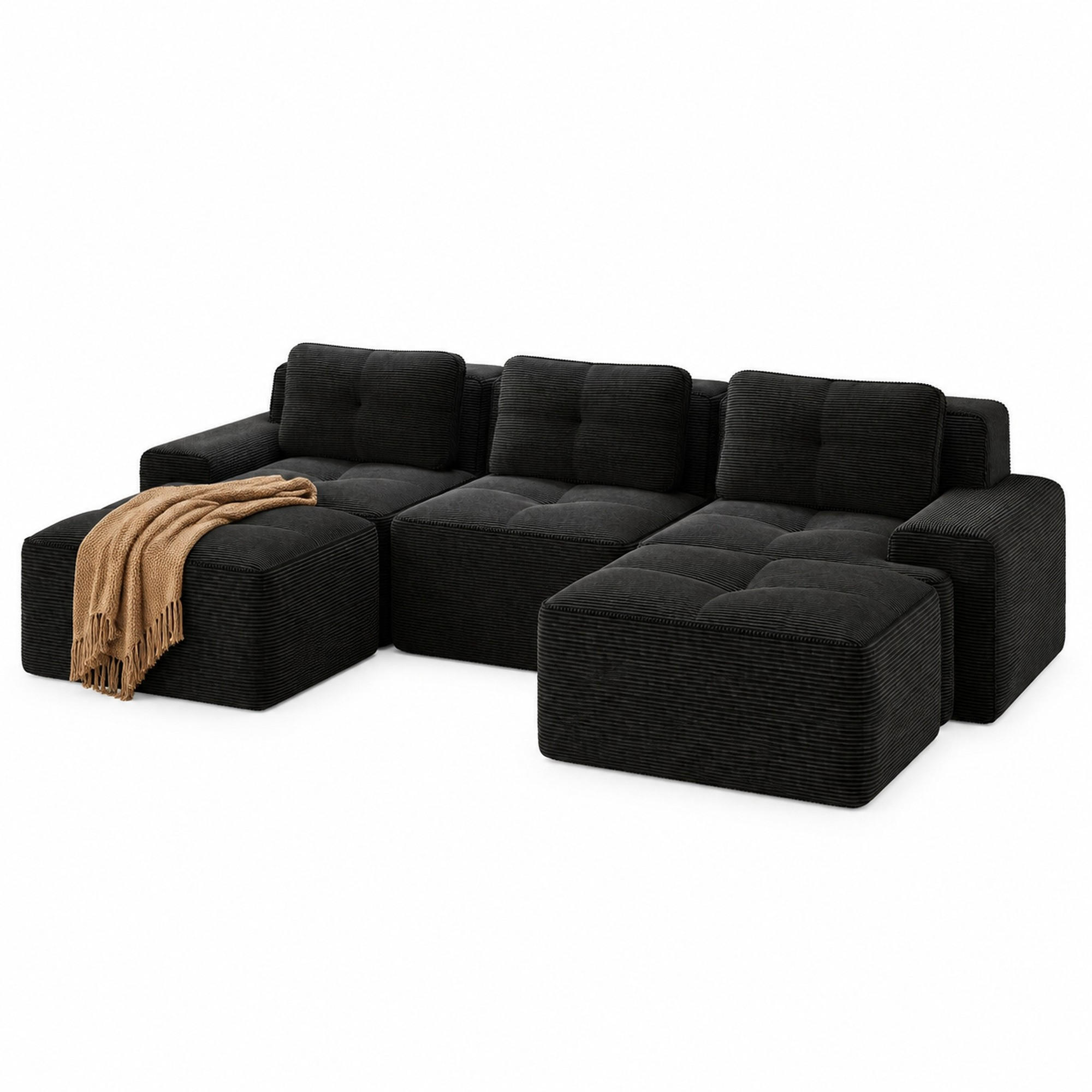 Ivmeu Sofa Schwarz 293x69x177 cm