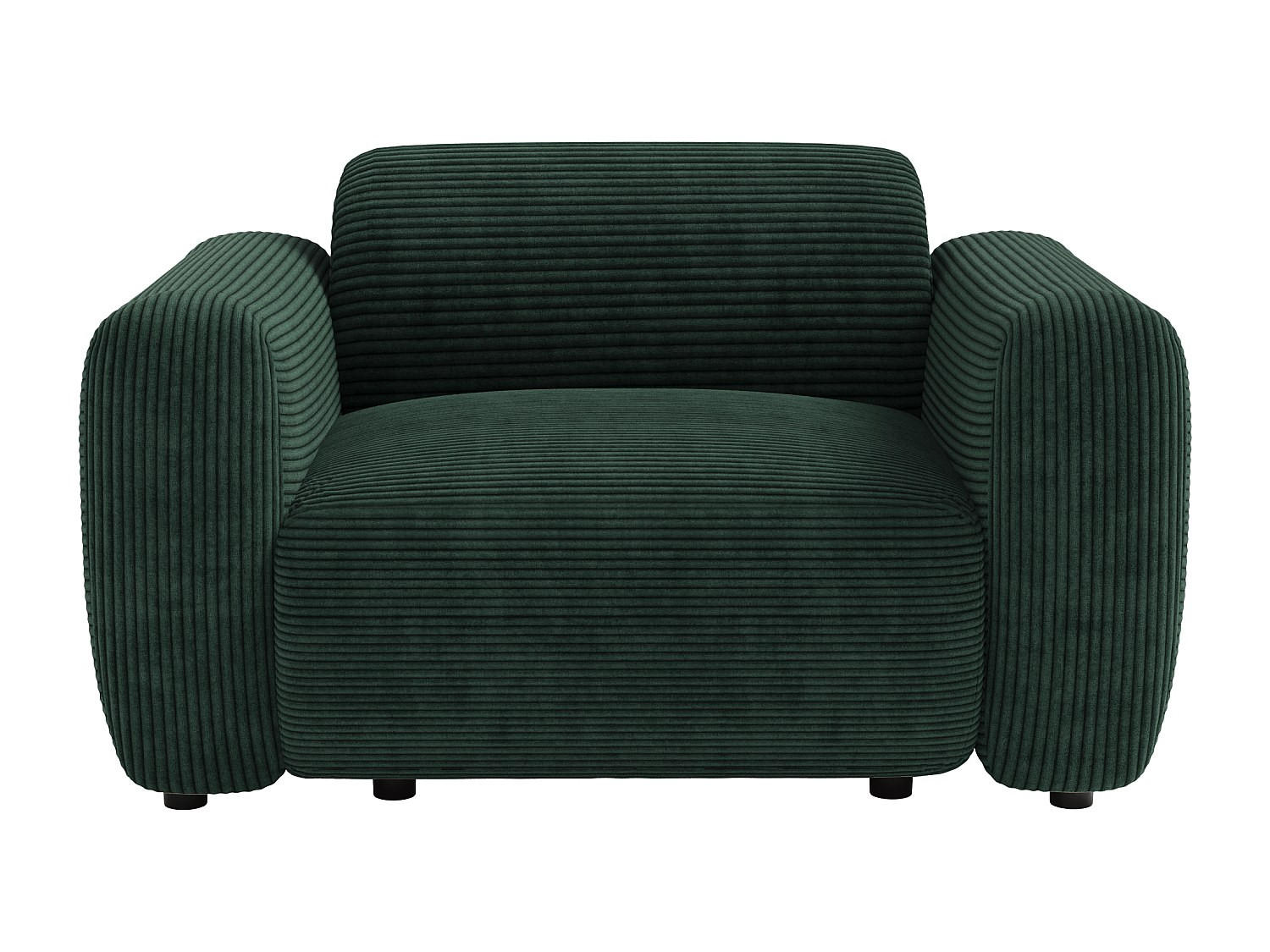 SESSEL mit gerader Rückenlehne - 1 Person - stoff - grün Pogni - Grün, Textil (130/67/97cm) - Vente-Unique