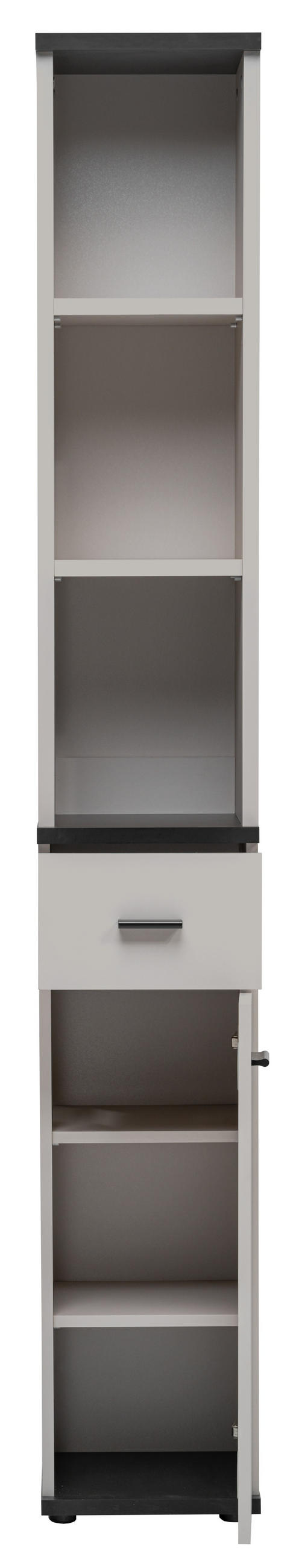 GARDEROBEN-SET 3-teilig Kaschmir, schwarz, Flurgarderobe 90 cm mit Stauraum - Kaschmir/Schwarz, Holzwerkstoff/Kunststoff (90/203/32cm) - Inn.Furn