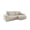 ECKSOFA MILKY 255/148 in Bouclé Creme rechts - Creme, Holz/Holzwerkstoff (255/148cm) - Deine Möbel 24
