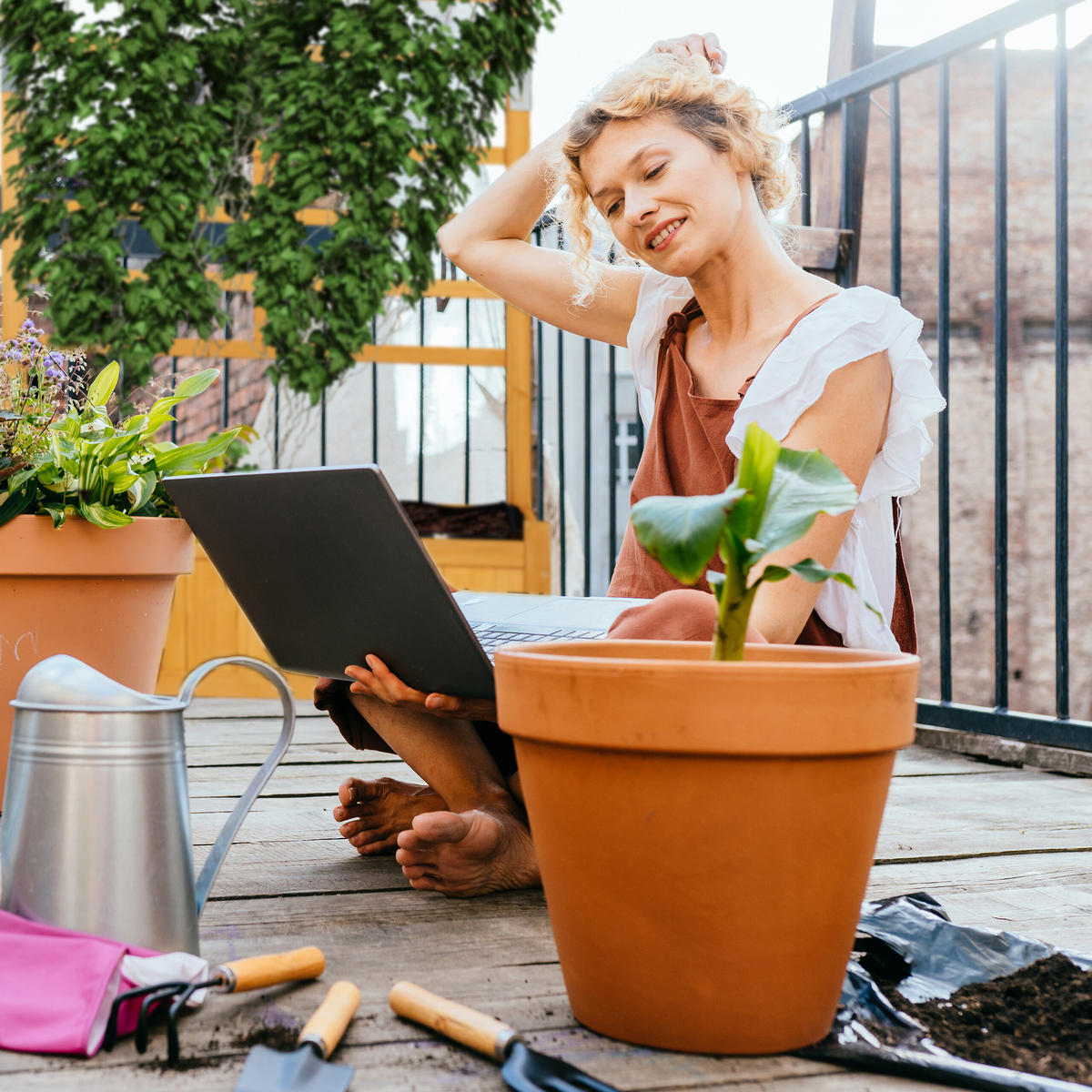 RANKGITTER - Hellbraun, Holz/Kunststoff (71/171/31.5cm) - Relaxdays