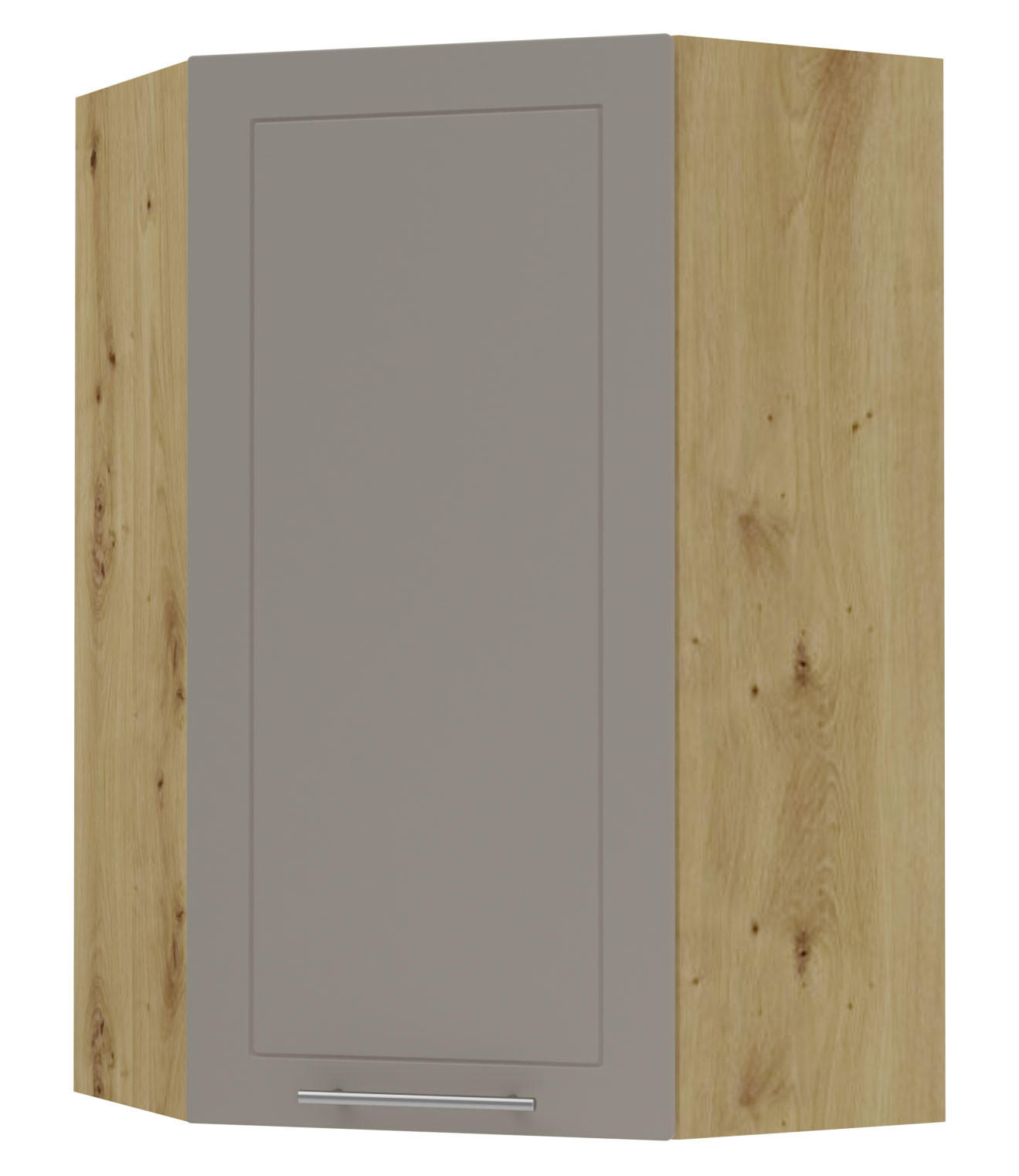 KÜCHENHÄNGESCHRANK Kvantum W4/10/60 Beige Matt / Eiche Artisan Matt 60 / 60 / 96cm - Beige/Eiche Artisan, Holz/Holzwerkstoff (60/96/60cm) - Feldmann-Wohnen