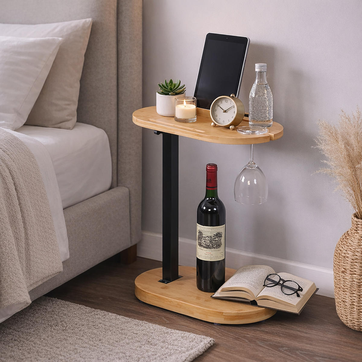 BEISTELLTISCH - Multicolor, Holz/Metall (22/40/82cm) - Relaxdays