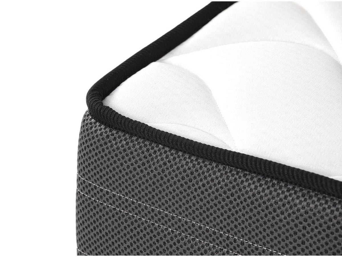 STANDARDMATRATZE - 2 Personen - stoff - weiß Ambracie - Weiß, Textil (140/200cm) - Vente-Unique