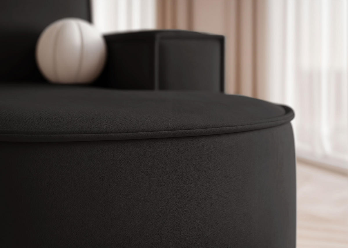 ECKSOFA SOFIA mit Schlaffunktion und Bettkasten Anthrazit - Anthrazit, Holzwerkstoff/Kunststoff (277/157cm) - Idohome