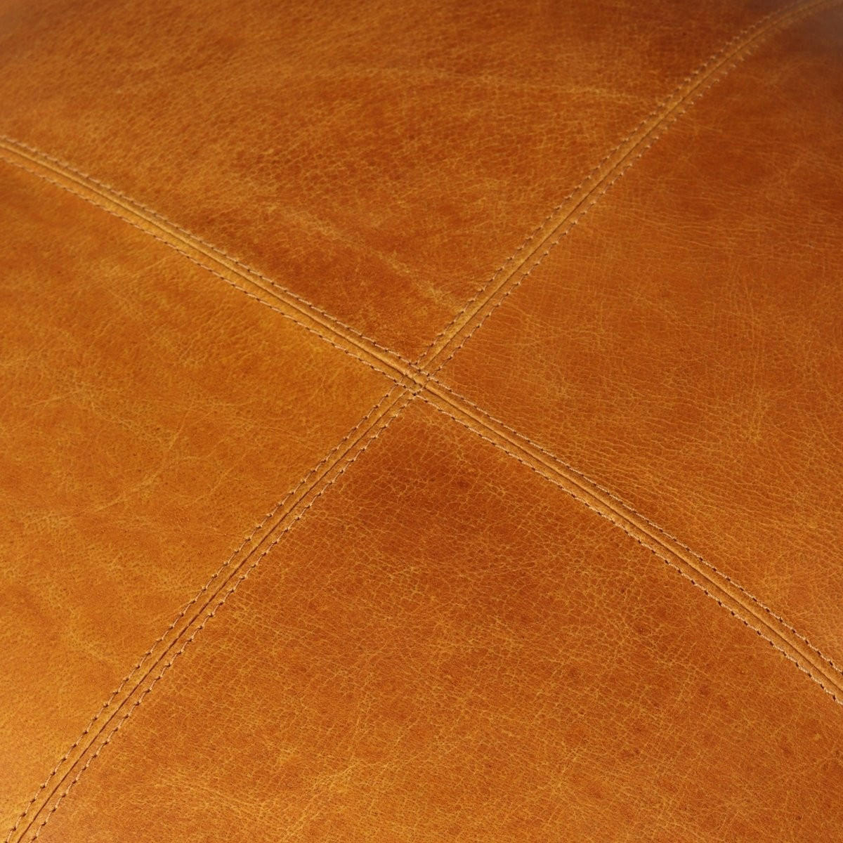 POUF 50/50/45 cm Echtleder Cognacbraun - Braun, Leder (50/45/50cm) - Furnhouse