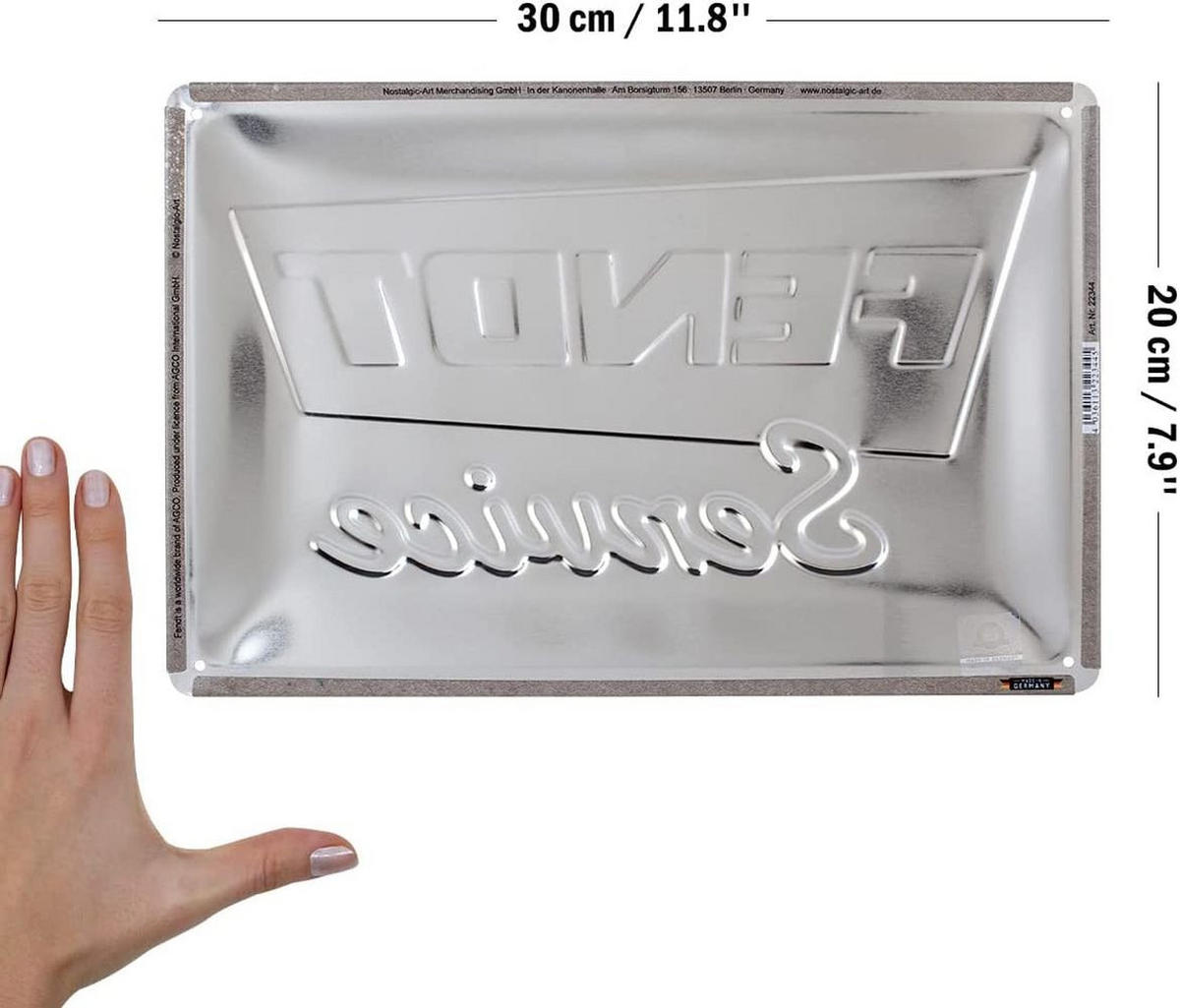 BLECHSCHILD 20/30 cm Fendt Service - Multicolor, Metall (30/20/0.2cm) - Nostalgic-Art