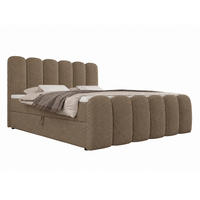 BOXBETT CUDDLE 160x200 cm in Braun, Bettkasten, Topper, Bouclé-Stoff - Braun, Holz/Textil (160/200cm) - EMLAR Home