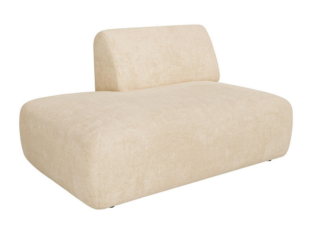 RECAMIERE ohne Schlaffunktion - 1 Person - stoff - beige Pogni - Beige, Textil (130/73/97cm) - Vente-Unique