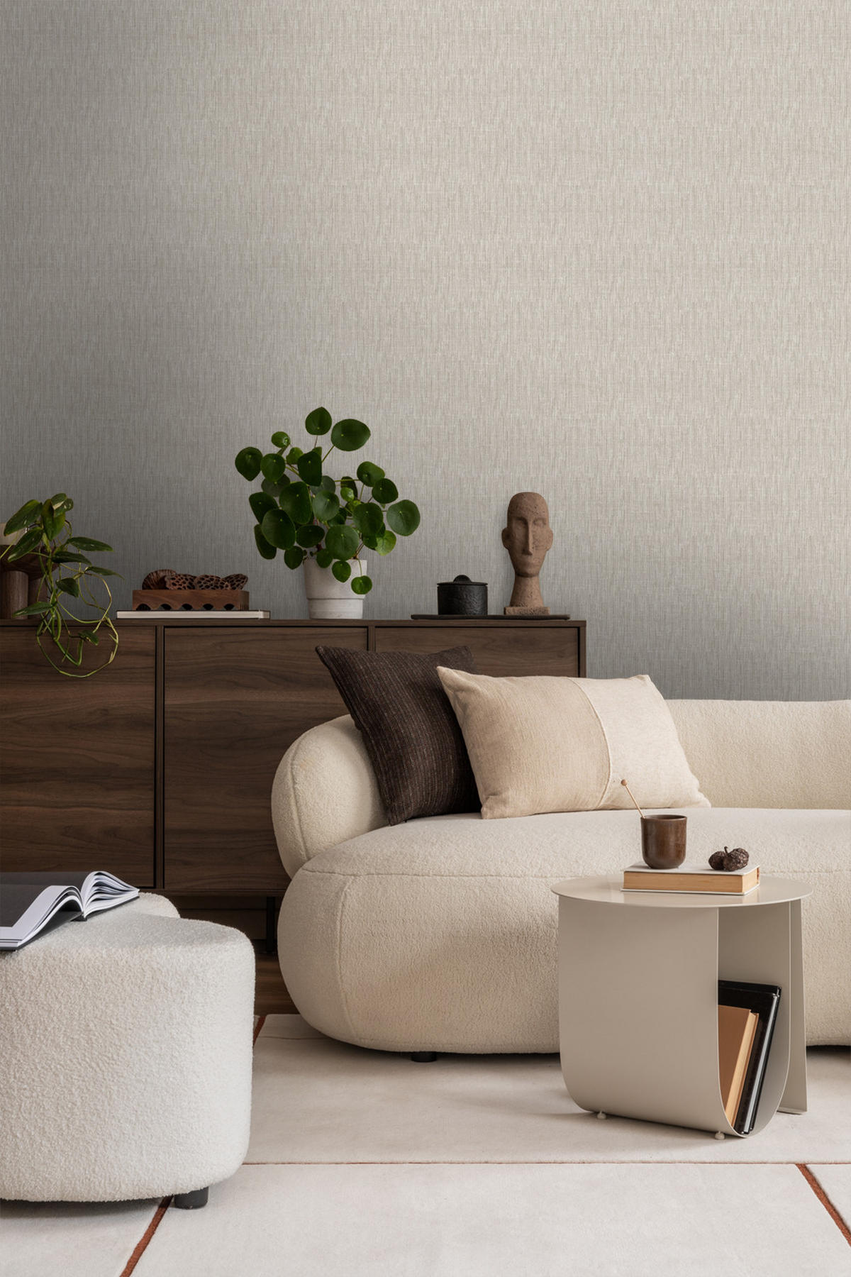 TAPETE Leinen-Optik 53 cm x 10 m - Beige, Papier (53/1000cm) - Sanders & Sanders