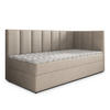BOXBETT BEVE 100x200 cm mit Matratze und Topper, H2+H3 - Beige - Beige, Holz (100/200cm) - MASSENO