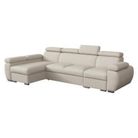 ECKSOFA Boston LCP, Seite: Links LCP+2R+1P(65) - Silberfarben/Creme, Holz/Textil (320/170cm) - MIRJAN24