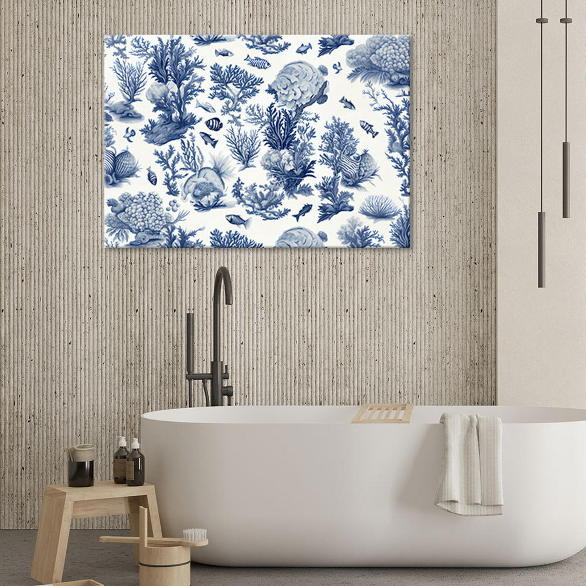 KUNSTDRUCK Blau 100/70 cm - Blau, Textil (100/70cm) - KUNSTLOFT
