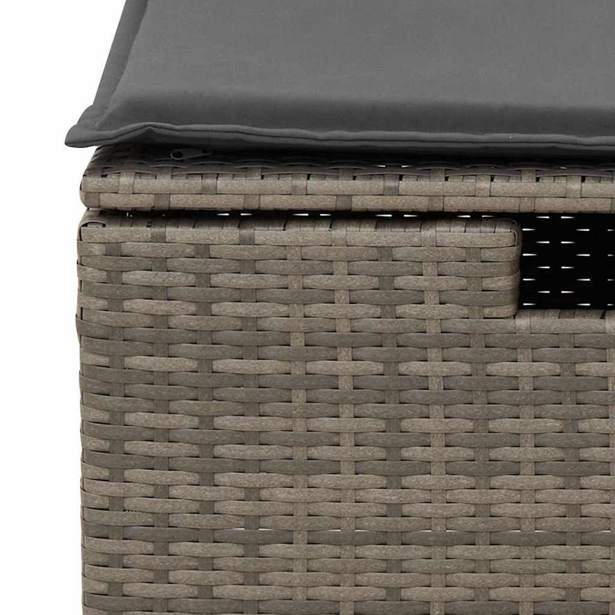 GARTEN-SOFAGARNITUR 6-TLG. Mit Kissen Grau Poly Rattan - Grau, Kunststoff - vidaXL