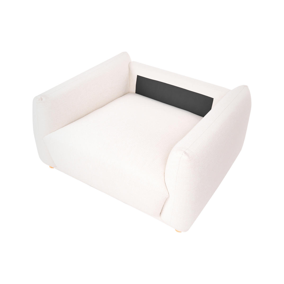SESSEL Stoff Cremeweiß Jubek - Creme/Weiß, Textil (120/81/104cm) - Beliani