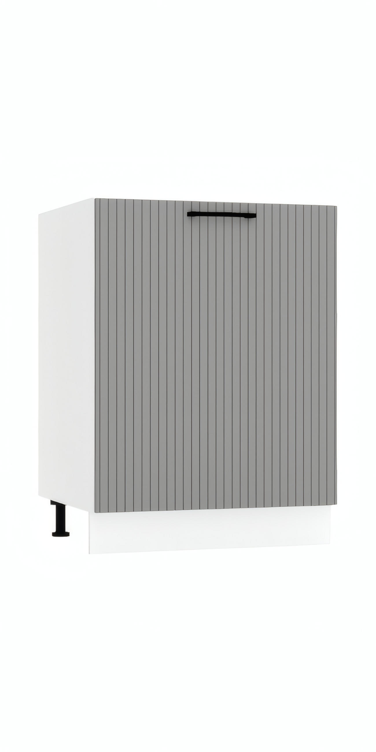 UNTERSCHRANK - D60 PC P/L ( S2100/14 ) - KATE - Stilvolle Aufbewahrung - Weiß/Grau, Holz/Metall (60/82/52.4cm) - ROYAL24_MARKT