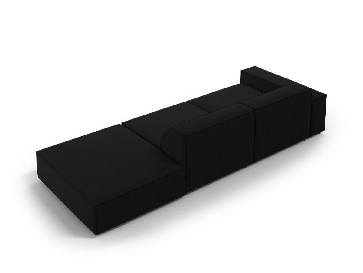 SOFA Jodie aus Samt schwarz 3 Sitzplätze - Schwarz, Textil (262/70/102cm) - Micadoni