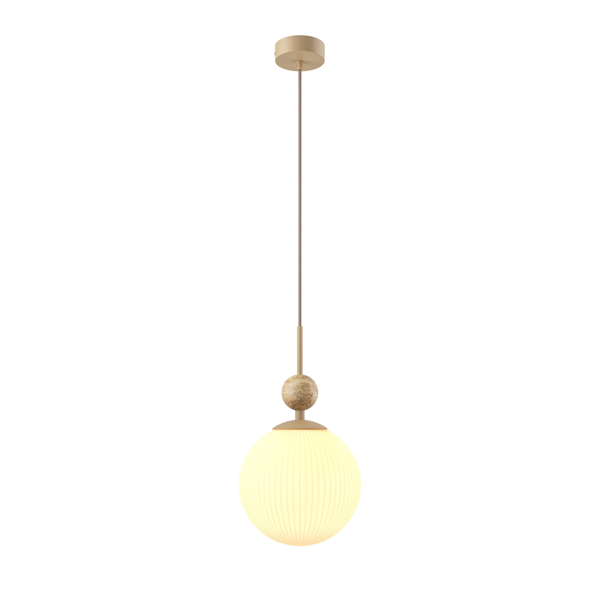 HÄNGELEUCHTE TAVO - Beige - 20/20/239 cm - Beige, Stein (20/20/239cm) - Maytoni